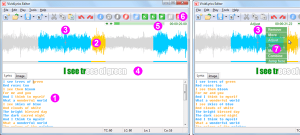 karaoke file, lyrics editor